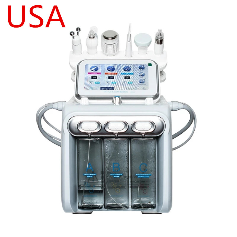 

USA warehouse's best-selling Korean water jet drill microcrystalline grinding and peeling machine 6 in 1 small bubble free DHL