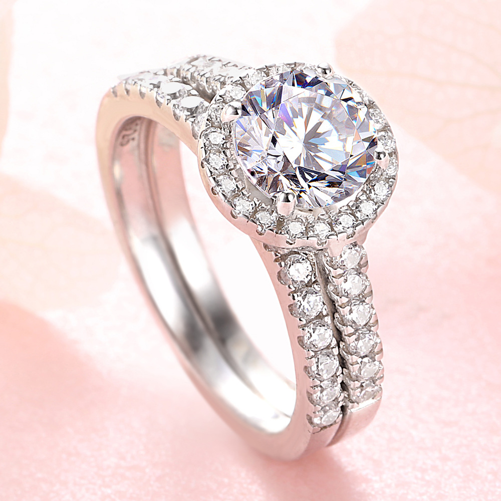 European and American Silver Ring Fashion High-End Tonglin Cross-Border S925 Sterling Womens Personality Combination Rose Gold Handmade Euro-image-666676478