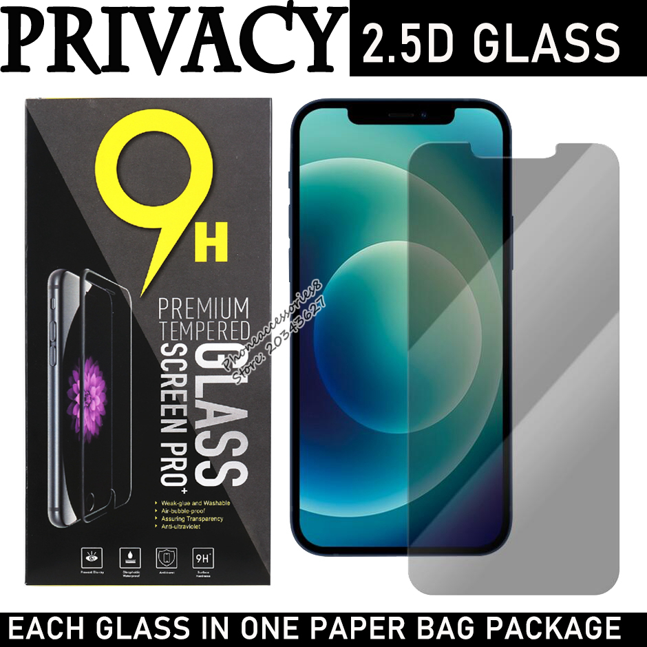 

2.5D Privacy Tempered Glass protector for iphone 12 mini 11 pro XR XS X MAX 6 7 8 plus Phone Screen Anti-peep anti-spy flim with paper bag retail package