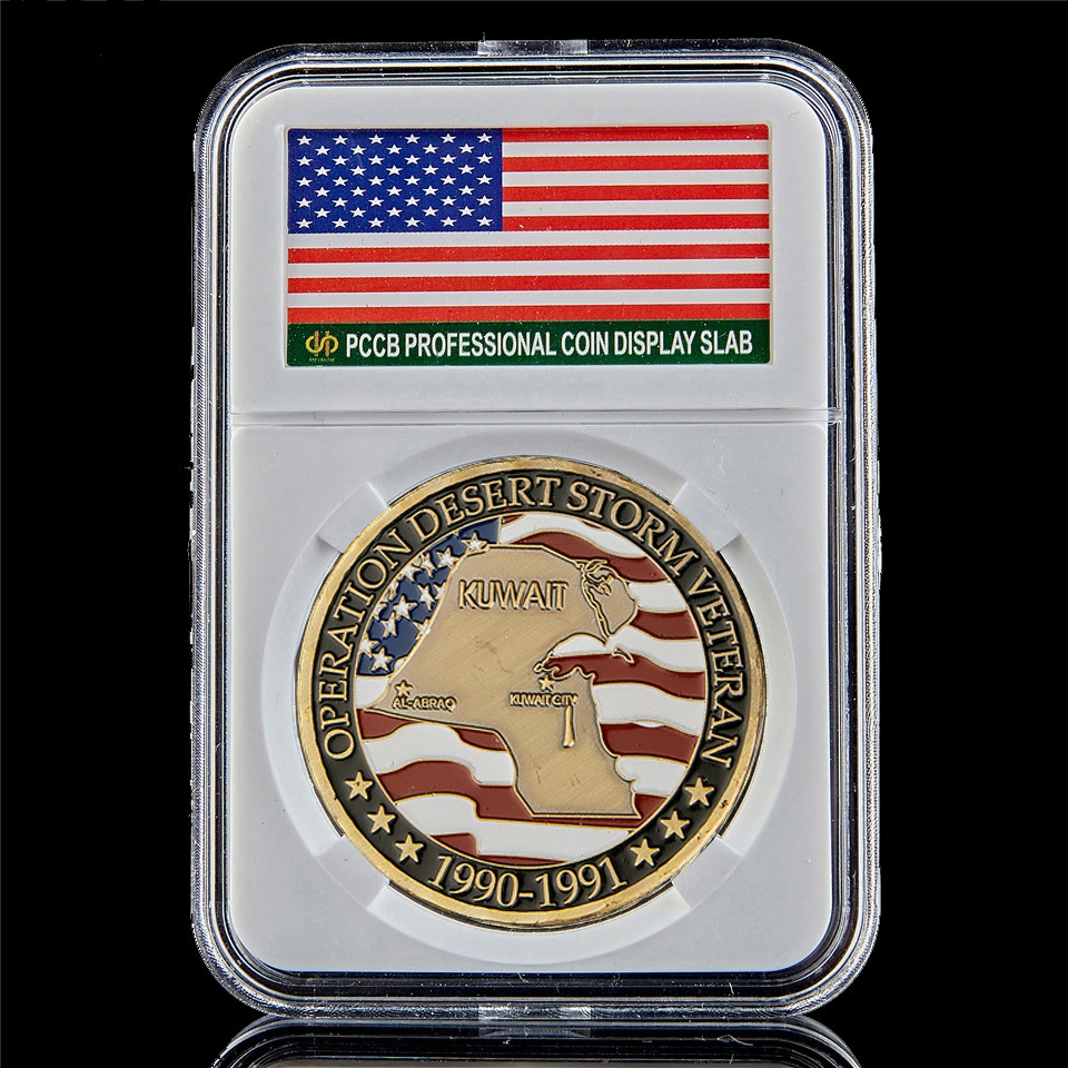 1990-1991 U.S. Marine Corps Craft Operation Desert Storm Veteran Historical Military Token Challenge Coin Decoration Collection W/PCCB-image-728437259
