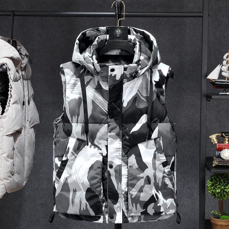 

Men's Vests Winter Men Plus Size 6xl 7xl 8xl 9xl 58 60 Parka Vest Waistcoat Hoodie Camouflage Sleeveless Jackets Warm, Black;white