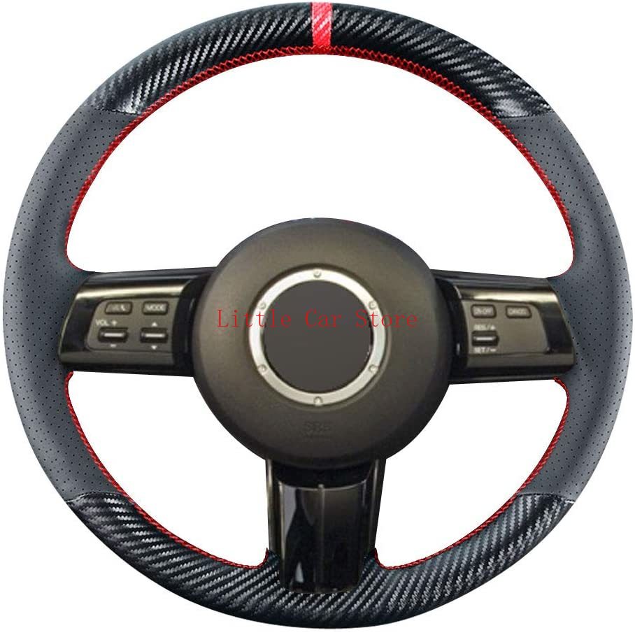 DIY Stitching Carbon Fiber Steering Wheel Cover For Mazda RX-8 2009-11 MX-5 2006-15 CX-7 SUV 2007-09 Interior Accessories-image-725498405