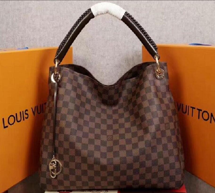 

LOUIS VITTON LV Designer Satchel Messenger Handbag Leather Handles with Shoulder Strap Crossbody Bag