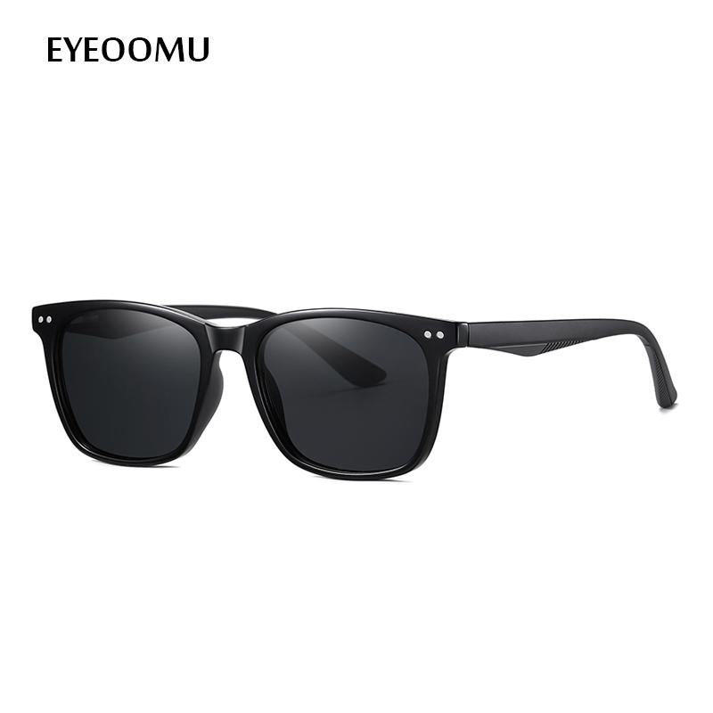 

Sunglasses Fashion Black Square Polarized Men Women Driving TR90 Frame UV400 Coating Shades Gafas Male Sun Glasses