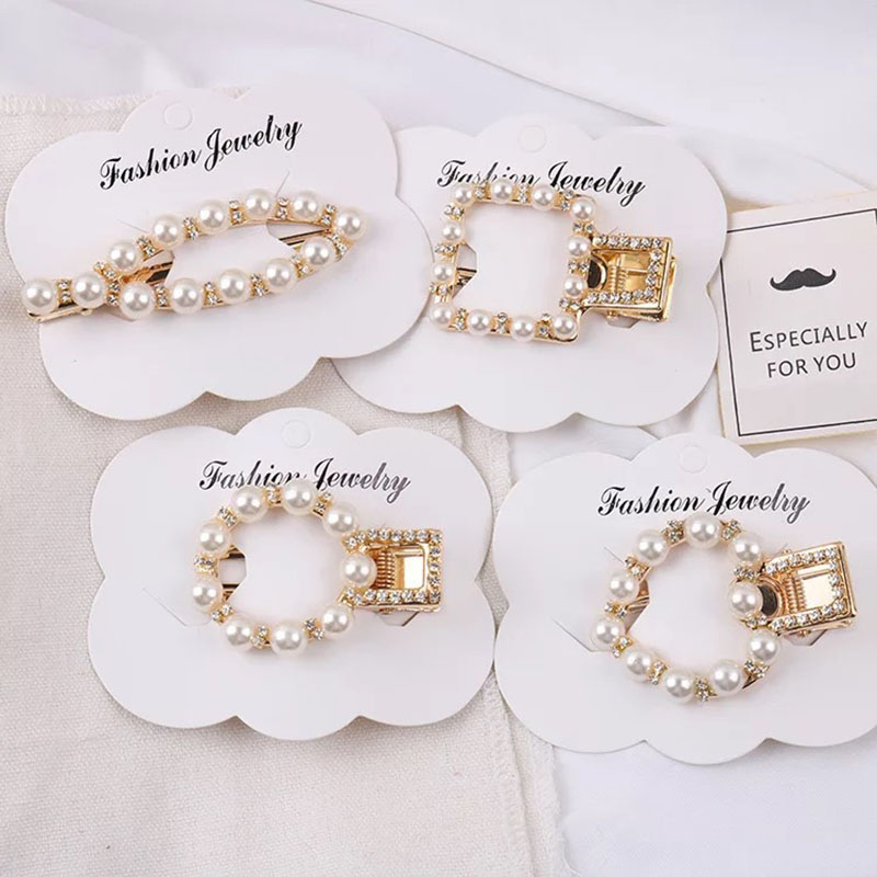 

Crystal Pearl Hair Clips Metal Elegant Barrette Bobby Pins Wedding HEAD Styling Tool HairClips for Women