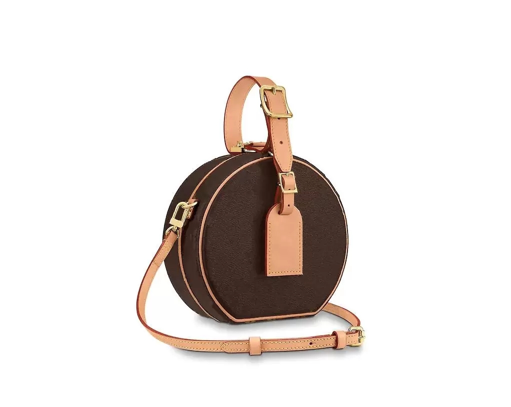 

M43514 bags PETITE BOITE CHAPEAU BOITE MM PM Handbag purse original cowhide trim canvas designer shoulder crossbody messenger 787956667, Old flower