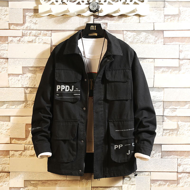

2021 Casual England Style New Spring Autumn Cargo Jacket Men's Brand Clothes Plus Oversize M-5xl with Hoodies F8do, J965 1