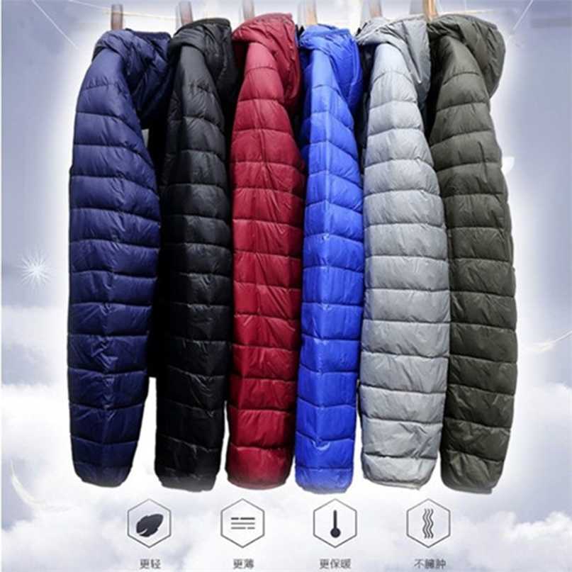 

Ultra Light Autumn Winter Fashion Brand Duck Down Jacket Men Hooded Waterproof Streetwear Feather Coat Warm 211204, Royal blue vest