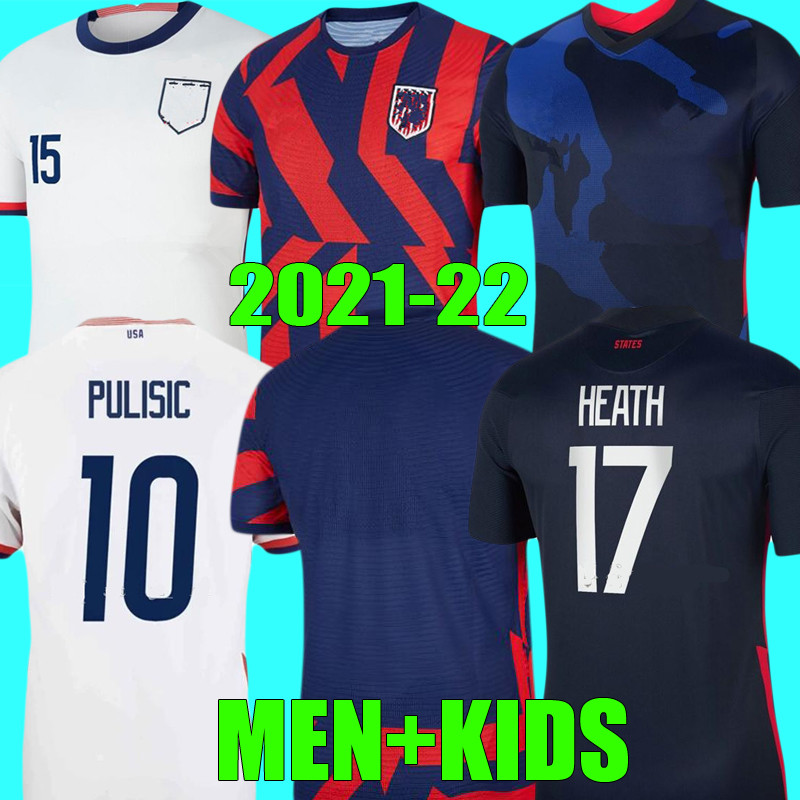 

2021 2022 PULISIC MCKENNIE United Soccer States Jerseys AARONSON MUSAH 21 22 PRESS Sargent MORGAN LLOYD America Football jersey Shirt LLETGET DIKE MEN + KIDS kit, Home kids
