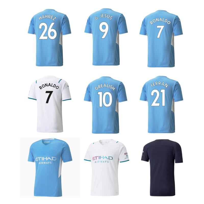 

Manchester soccer jersey 21 22 MAN GREALISH CITY STERLING FERRAN DE BRUYNE FODEN 2021 2022 football shirts men + kids kit sets uniform, Black;yellow