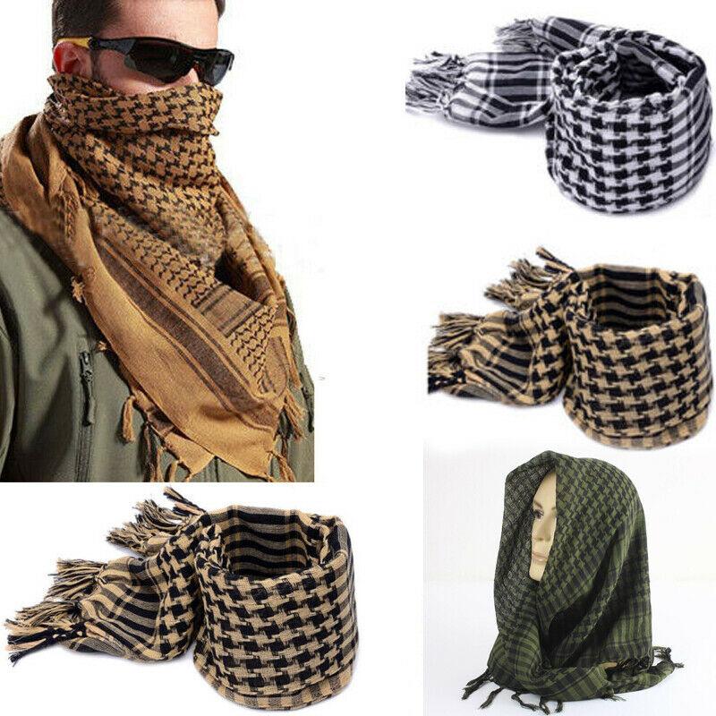 

Scarves Fashion Men Lightweight Military Arab Tactical Desert Army Shemagh KeffIyeh 2021 Summer Plaid Warm Wraps T