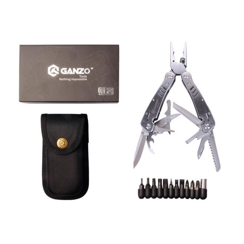 

Ganzo G300 series G302H G302-H Multi pliers 26 Tool in One Hand Tool Set Screwdriver Kit Portable Folding Knife Stainless pliers Y200321