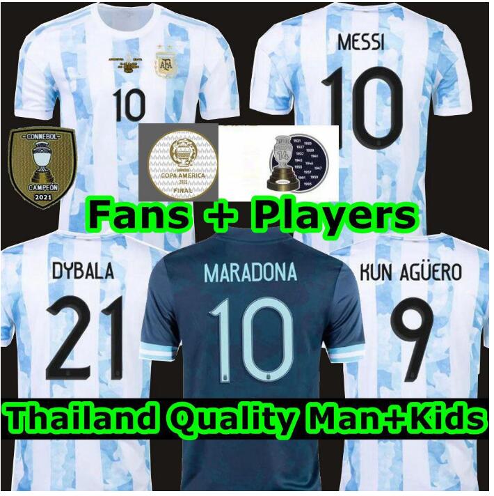 

20 22 Argentina 1986 Retro Soccer Jersey Maradona 1978 Vintage Classic MESSI Aguero Dybala Football Shirts Maillot Camisetas de Futbol, Kids