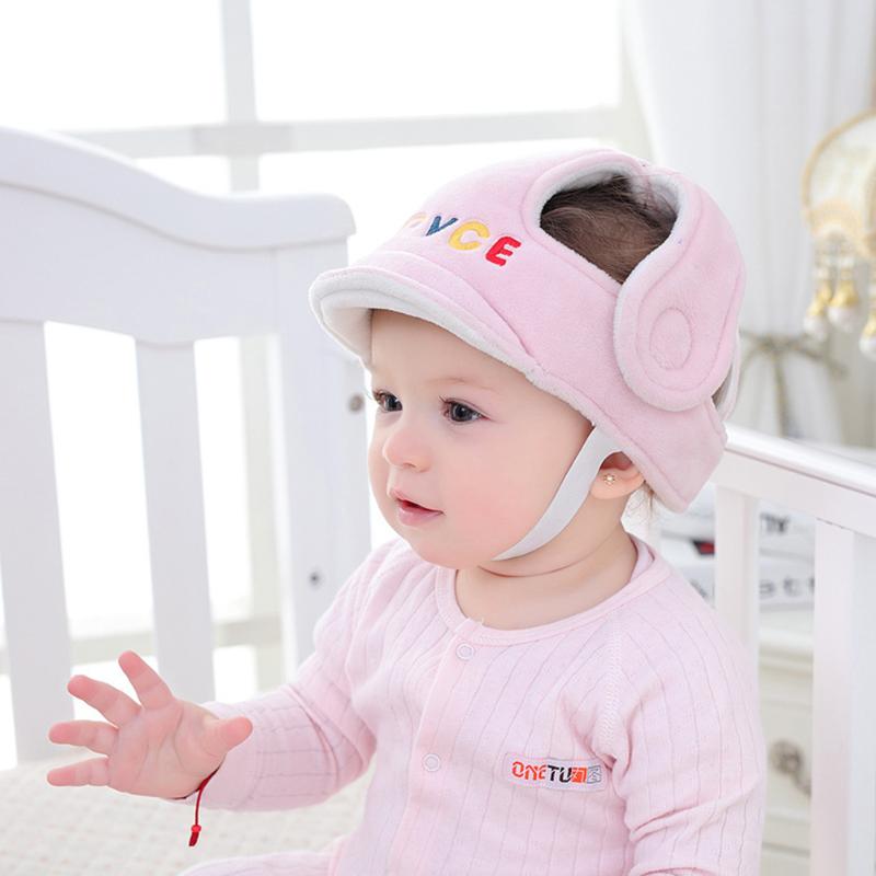

Caps & Hats Baby Safety Helmet Head Protection Headgear Cotton Toddler Infant Adjustable Anti-fall Children Walking Crawling Crash Cap, Blue