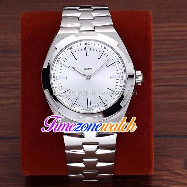 

41mm Overseas Watches 4500V/110A-B126 4500V Silver /White Dial Automatic Mens Watch Date Stainless Steel Bracelet TWVC Timezonewatch E137a1, E137b (3)
