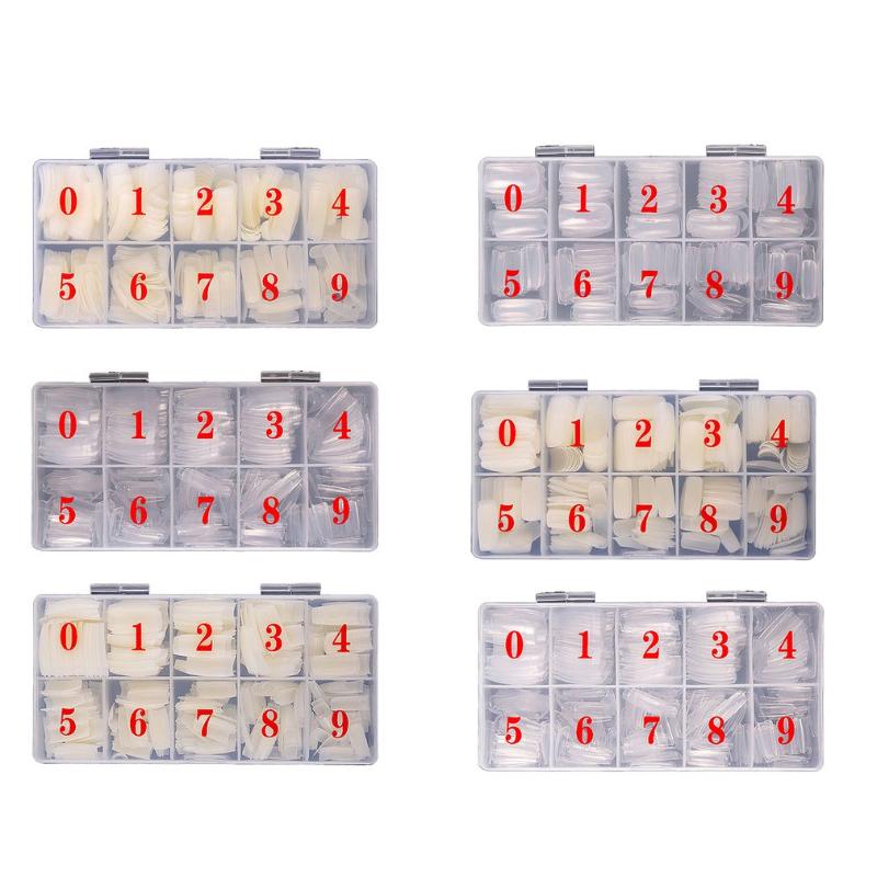 

False Nails 500pcs Home Nail Salon Supplies Birthday Gift Manicure Holiday DIY Art Tools