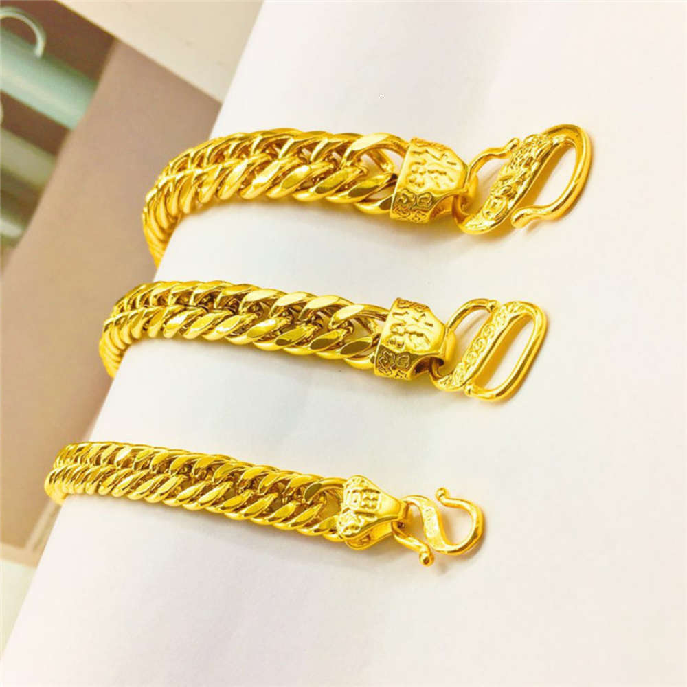 

,bracelet Vietnam Shajin men's bracelet Fukou boss Bracelet brass gold plated jewelry, Golden;silver