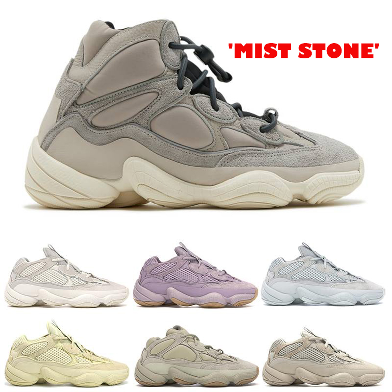 

'MIST STONE' men women running shoes enflame bone white stone utility black Reflective sneakers soft vision salt blush super moon