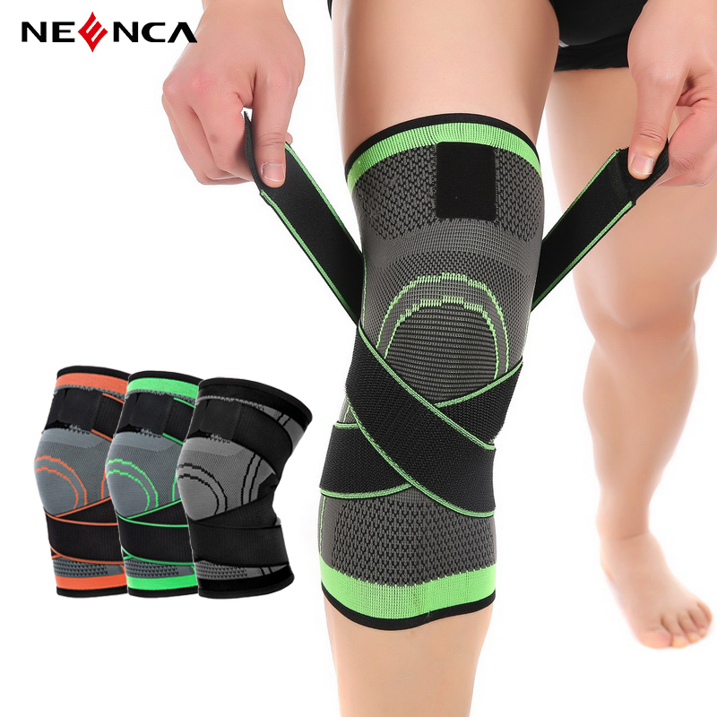 

NEENCA 1PC Sports Kneepad Men Pressurized Elastic Knee Pads Support Fitness Gear Basketball Volleyball Brace Protector Bandage, Green