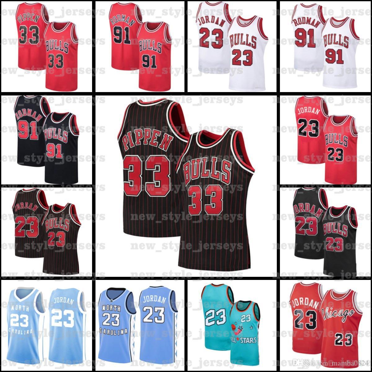 

Michael Kid Jordon Chicago Bulls Jersey 91 Dennis Scottie Rodman 33 Pippen NCAA a6 Mitchell Ness Hardwood Basketball Jerseys, Black;red
