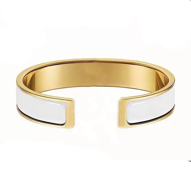 Fashion Bangle Women Men Enamel Bracelet Jewelry H Letter Bracelets Love Bangles with Original Gift Box-image-731105960