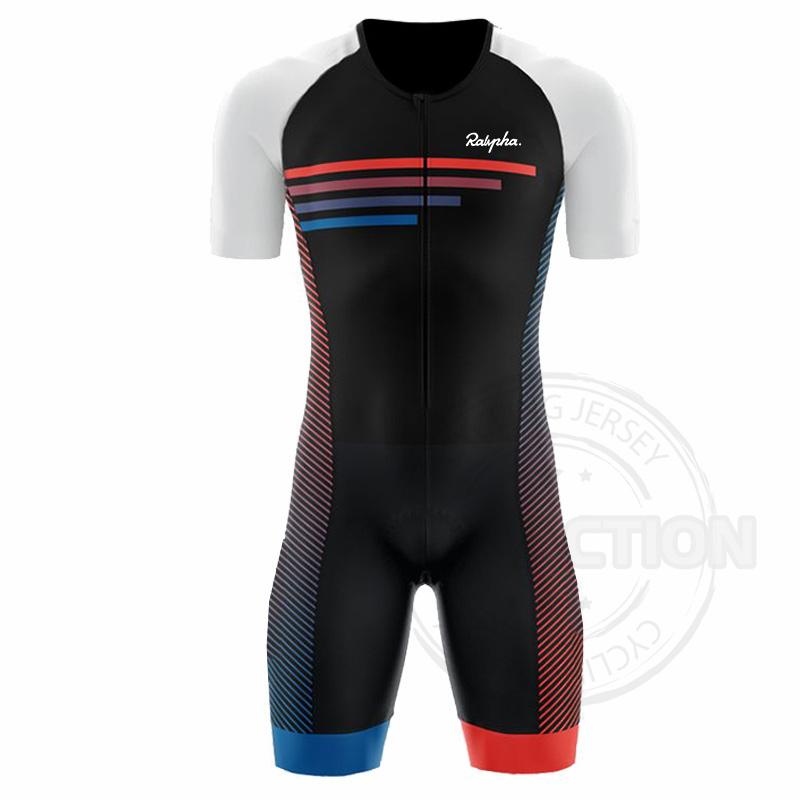 

Racing Sets Ralvpha Men's Cycling Jumpsuit Ironman Triathlon Short Sleeve Bicycle Tights MTB Summer Running, Black;blue