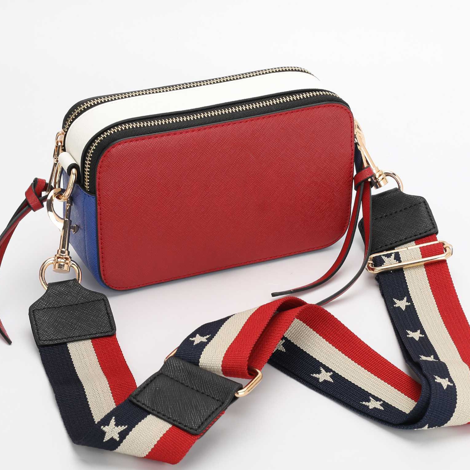 

2021 Women crossbody bags New camera bag shoulder messenger bag double zipper handbag cross pattern mark bag purses handbags totes