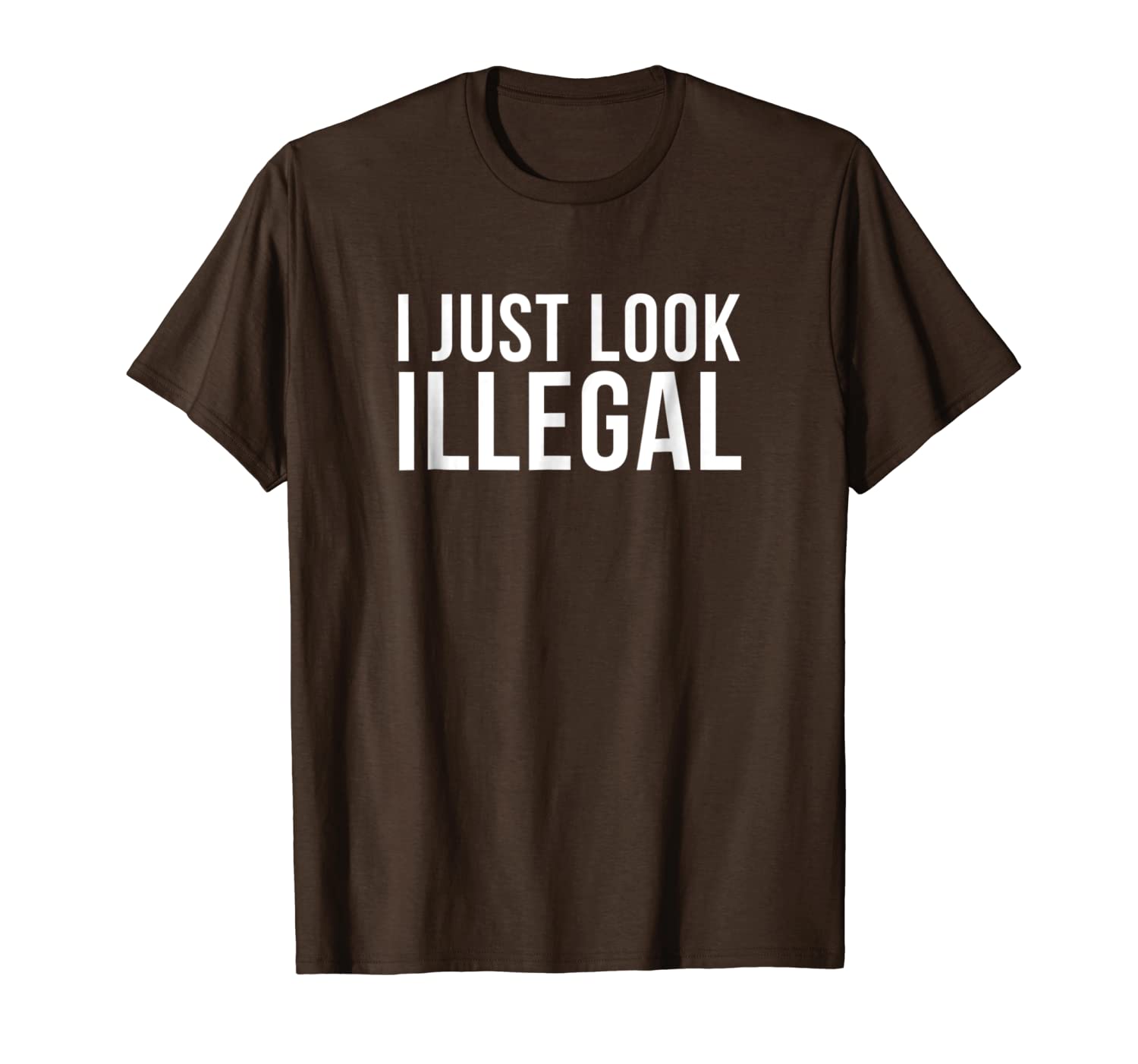 

i just look illegal t shirt, White;black