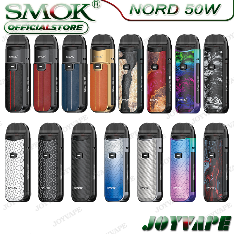 

SMOK NORD 50W Pod System E-cigarette Kit Built-in 1800mAh Compatible with NORD-50W NORD/LP2/RPM Cartridge 4.0/4.5ml Leakproof Design NORD-LP