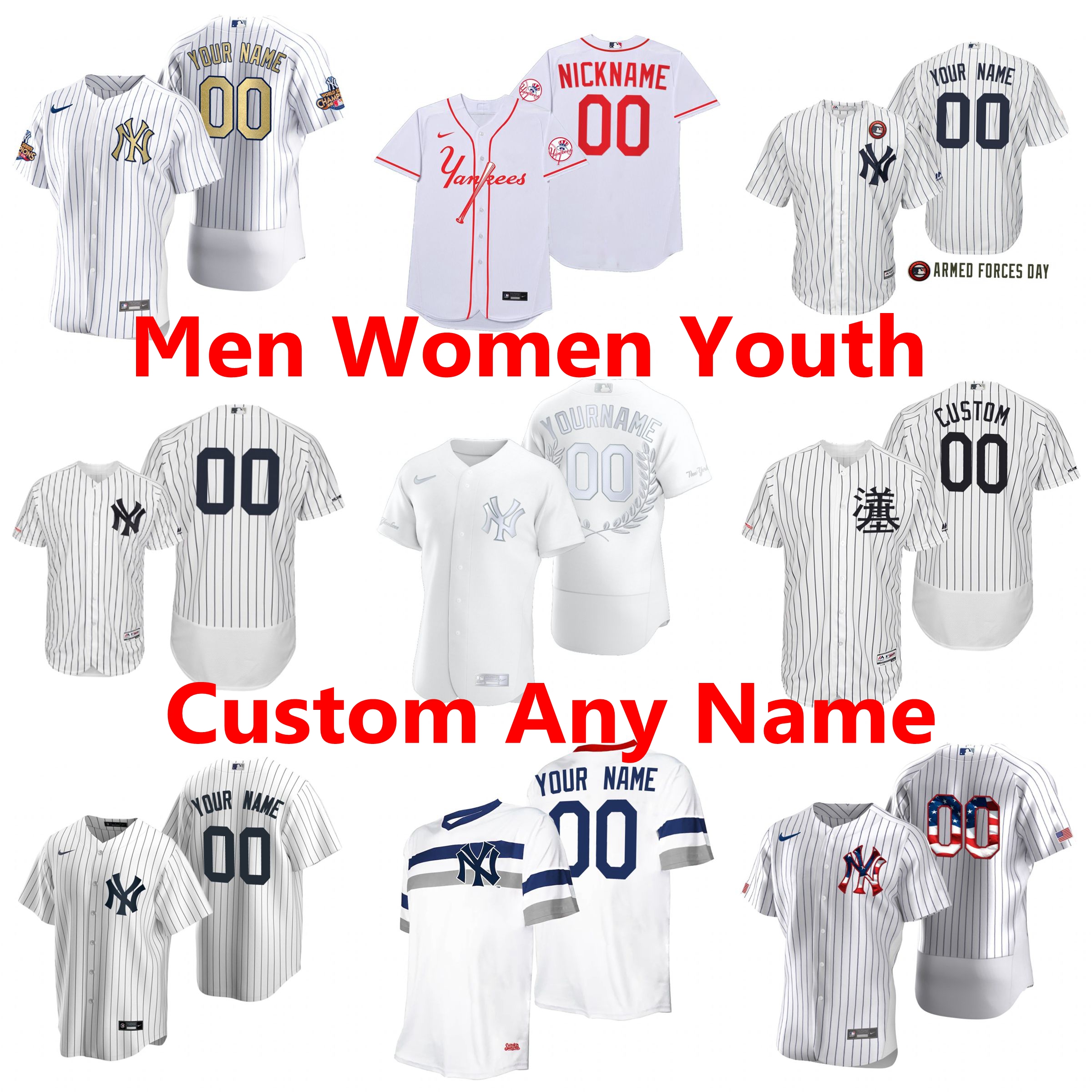 

New York Yankees Baseball Jerseys Aroldis Chapman Jersey Men Nike MLB Judge Gleyber Torres Giancarlo Stanton Derek Jeter Gerrit Cole Don Mat, Blue;black