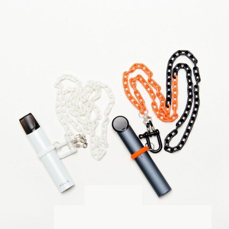 

Chains Hip Hop Universal Color Silicone Hanging Ring Acrylic Chain Necklace Lanyard Anti-lost, Silver