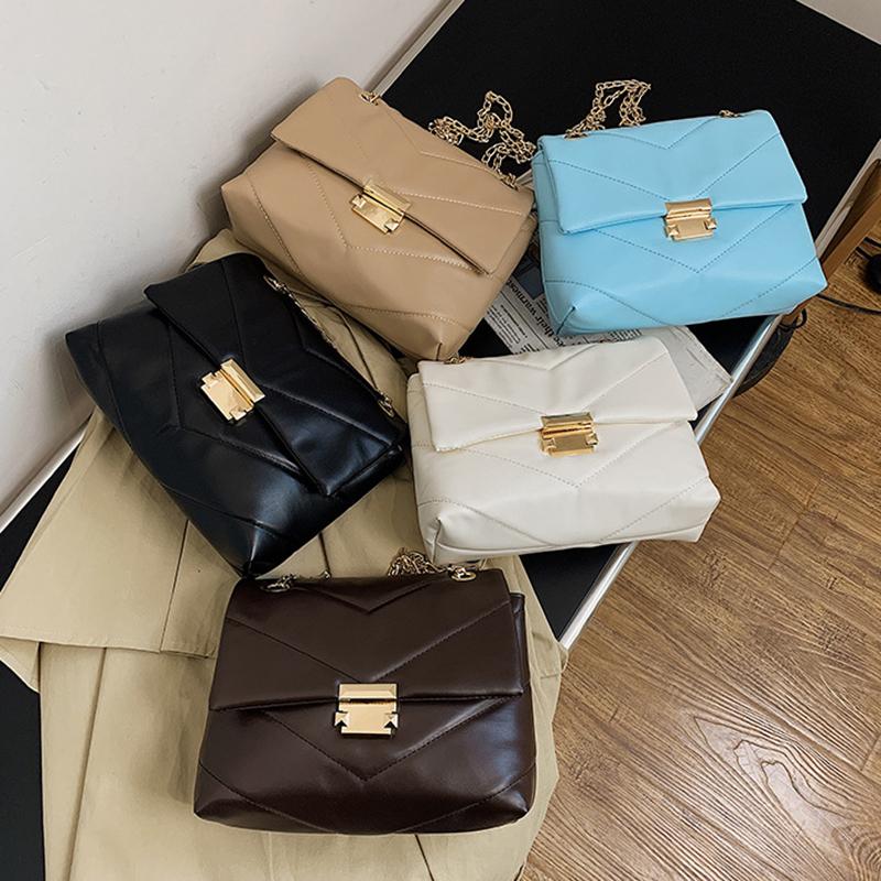 

Shoulder Bags Luxury Design Women Bag Soft PU Leather Chain Small Flap Crossbody Lady Phone Purse High Quality Cross Body, Hzd-270-blue