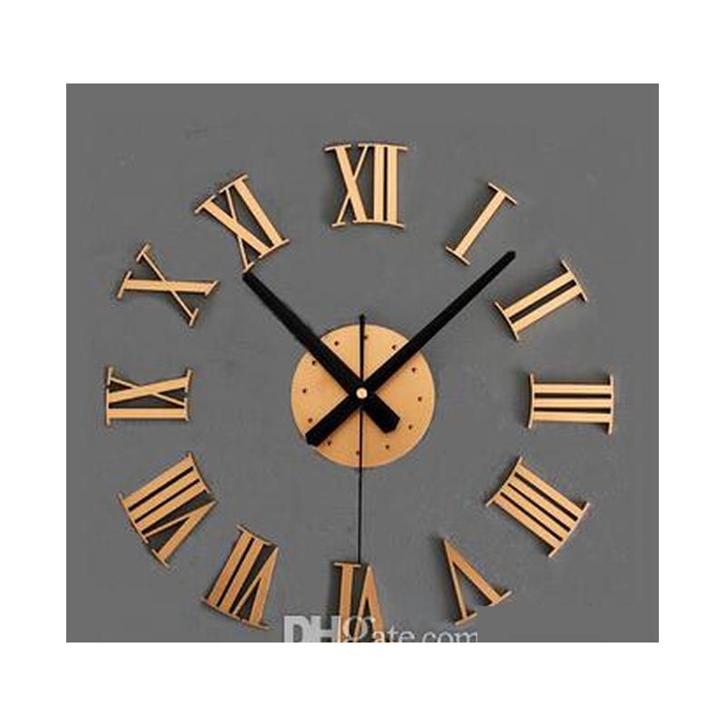 

Vintage Wood Texture 3d Roman Numeral Clock,home Decoration Wall Watch,wood Sticker Home Decor jllHYk soif