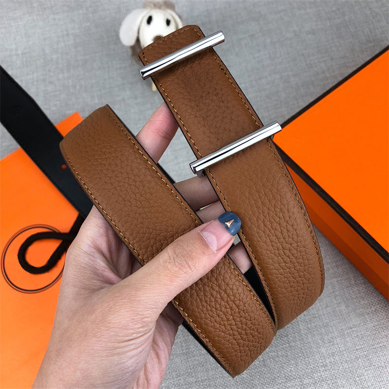 

Genuine Leather Belt For Women Fashion Men Designer Belts Big Letter Buckle 10 Color Optional High Quality Gürtel Belt 3.4cm Width, As pics