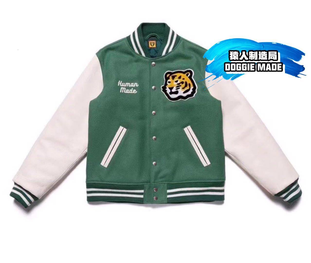 

Man Made Nigo Autumn and Winter New Maonipi Sleeve Tiger Baseball Jacket