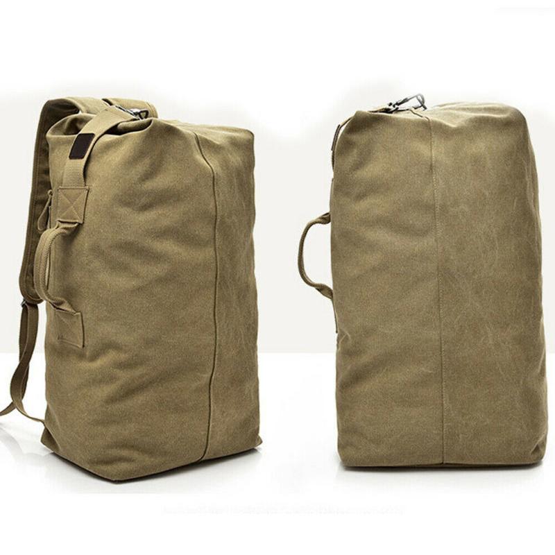 

Backpack Multi-purpose Canvas Hiking Mountaineering Military Shoulder Bag Outdoor Travel Large Capacity Men's, Army green l