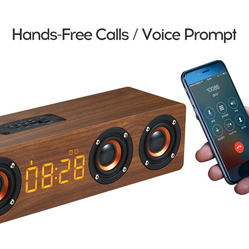 

Mini Speakers W8C Portable Wireless Bluetooth Speaker BT4.2 High Definition Stereo Wooden Multi-Function Music Loudspeaker For Home PC