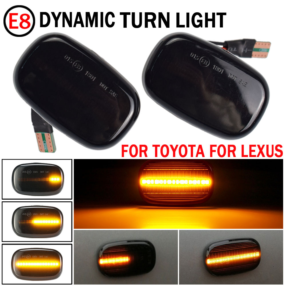 

For Toyota Avensis Verso Carina Celina Corolla Camry Caldina Harrier Hilux IPSUM Led Dynamic Side Marker Signal Indicator Lights