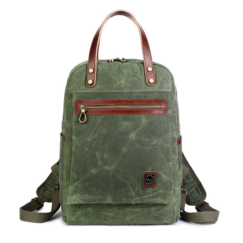 

Backpack Retro Design Rucksack Is Suitable For Waterproof Outdoor Durable Travel And Laptop Unisex Bag, Army green