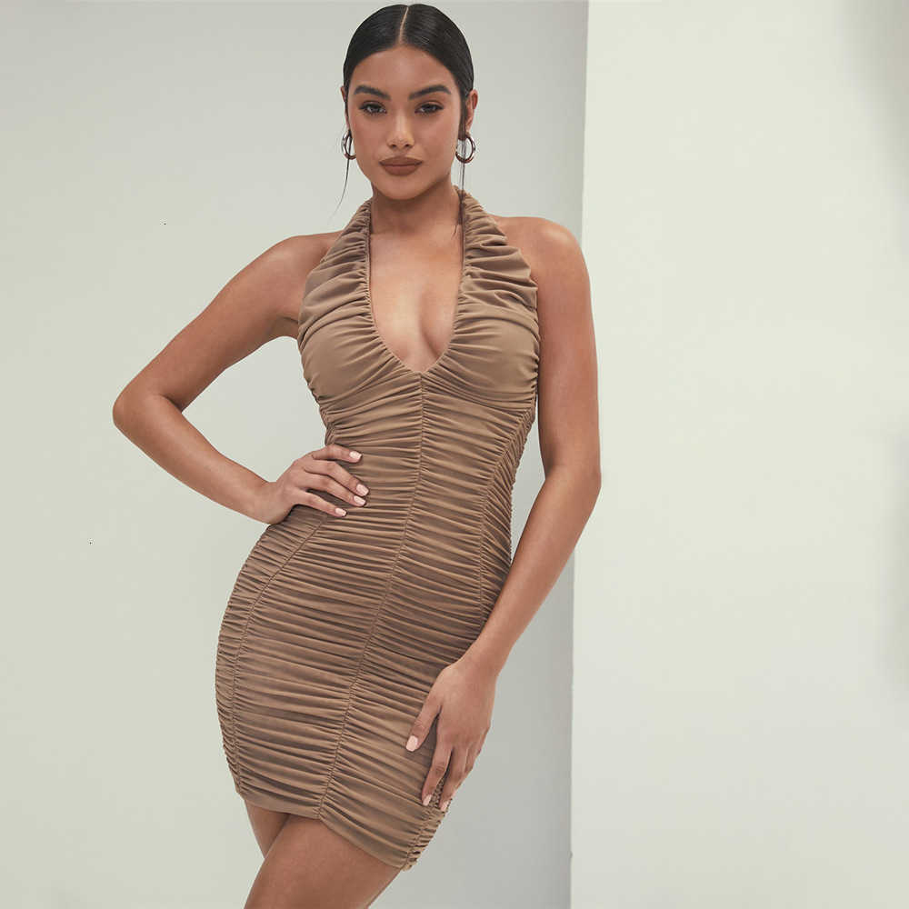 

dress 2021 ins recommends sexy sleeveless open back clothing ladies Casual Dresses, Black;gray