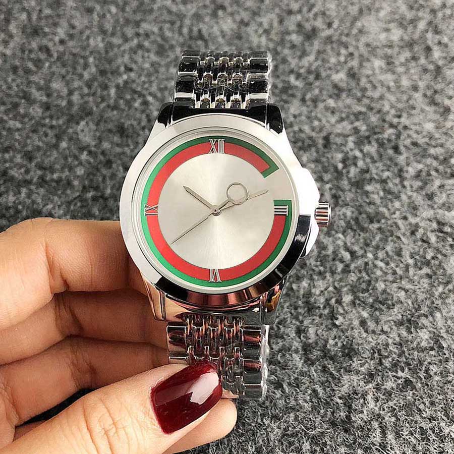 

Brand quartz wrist Watch for Men Women Lady Girl style metal steel band Watches G53, Rose gold