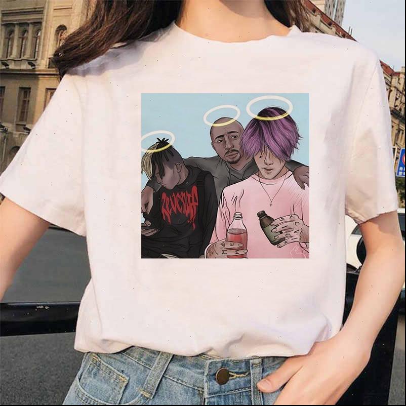 

90s graphic lil peep tshirt harajuku hip hop t shirts hell boy streetwear tees female women cry baby ullzang fashion t, White