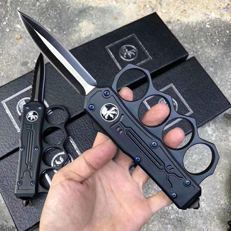 

New edc MT knuckle satin double-edged collector automatic 440 knife knives dust Arrival blade survival tactical tools Mhdkd