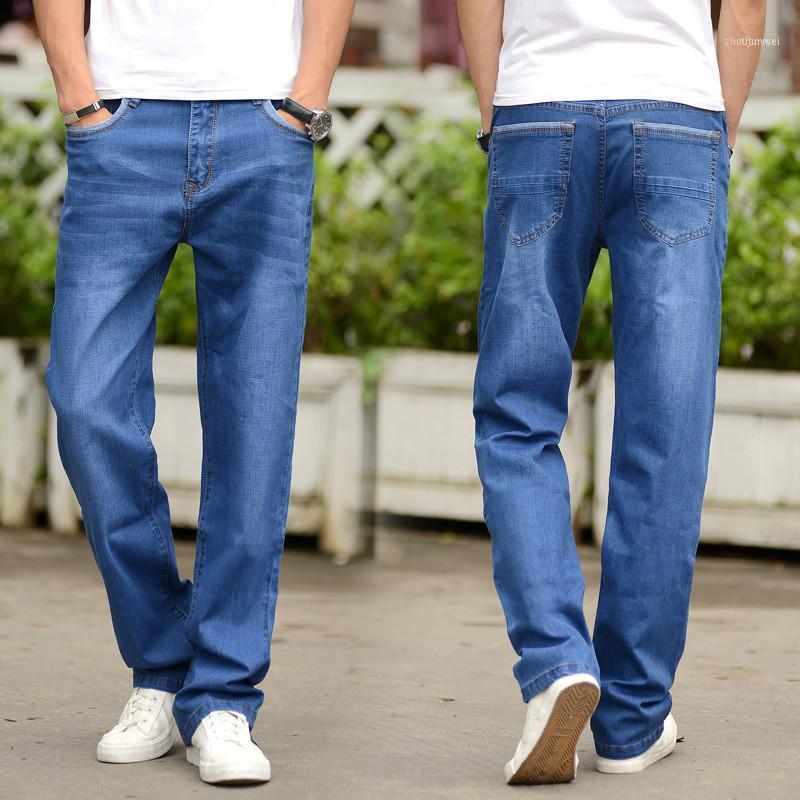 

Men's Jeans Ymwmhu 2021 Summer And Autumn Men Thin Business Casual Stretch Loose Denim Pants Elastic Black Trousers Male Brand1, Dark blue