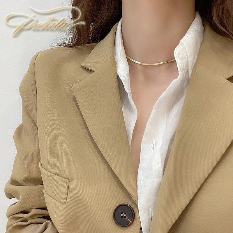 

Chokers PULATU Necklace Fashion Jewelry Choker Clavicle Chain Designer Luxury Accessories For Women Collares Para Mujer