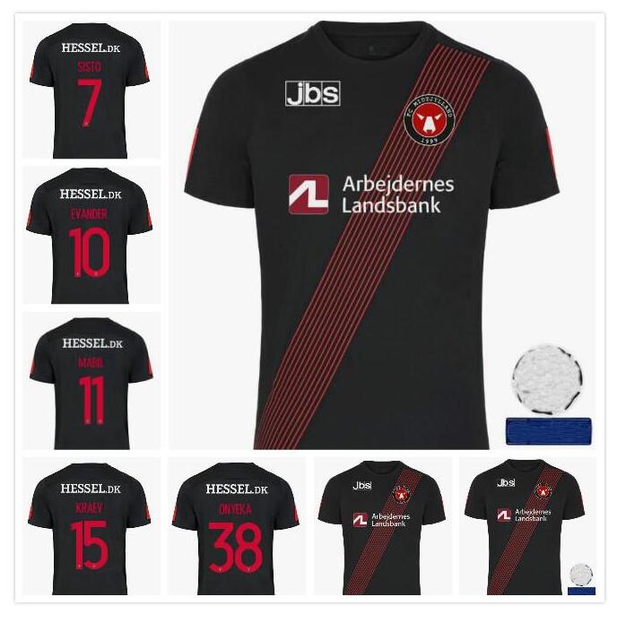 

thailand quality 2021 Midtjylland SOCCER JERSEY 2020 2021 SISTO EVANDER MABIL KRAEV ONYEKA football shirts, White