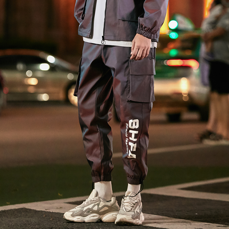 

New Men Streetwear Cargo 2021 Overalls Mens Baggy Hip Hop Joggers Korean Style Pockets Harem Pants Sweatpants Male 53el Tpz6, Grey blue