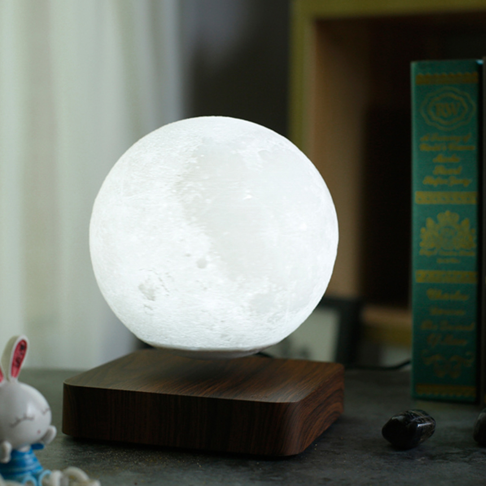 

Levitating 3D Printing Moon Night Lights Home Decoration Indoor Lighting LED light Exclusively for Magnetic Levitation Diameter 14cm Round S