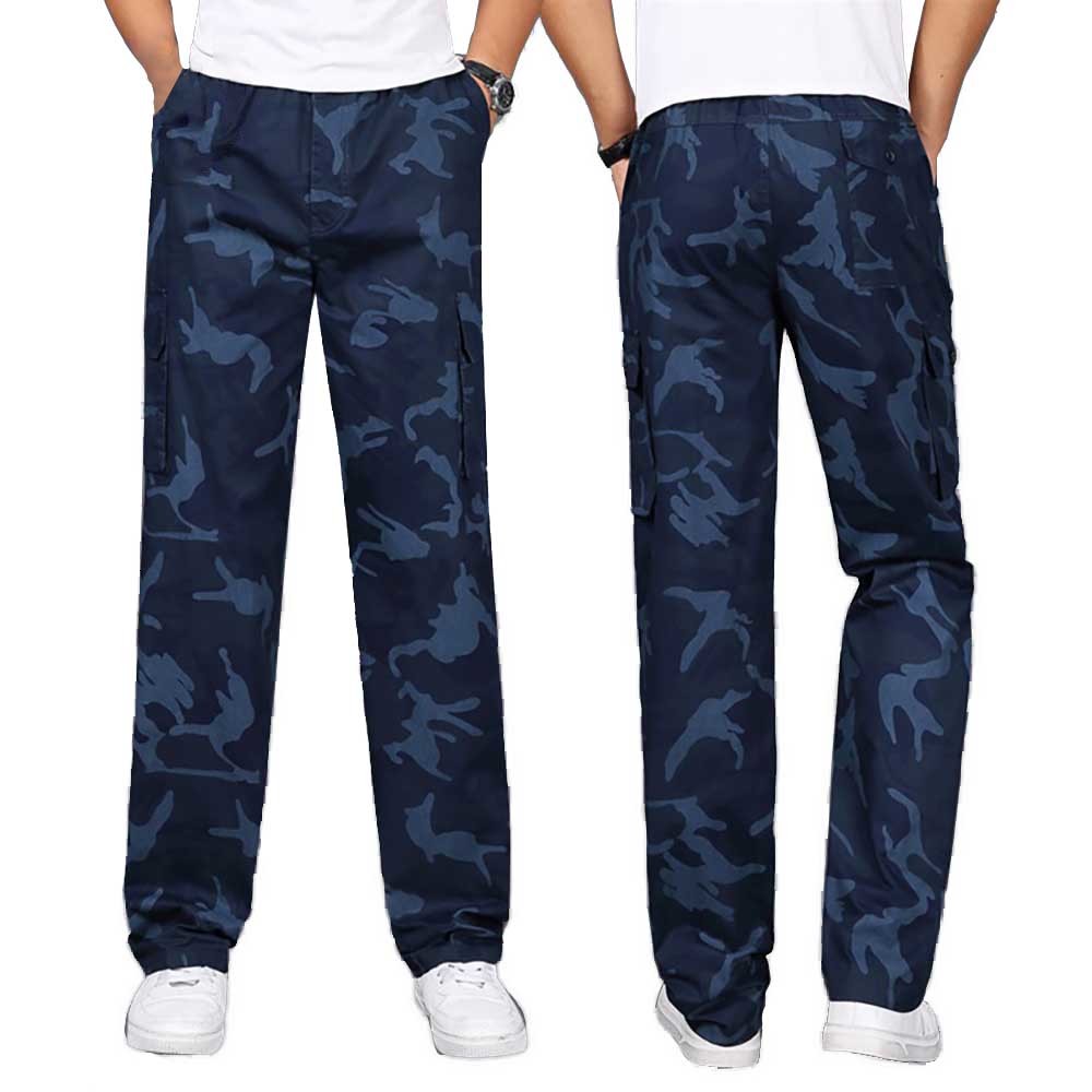 

2021 New Fashionable Camouflage Cargo of Loose Causal Men Fit Tactical Straight Pants Men's Clothing Corridors Dbmx, Deep gray bed