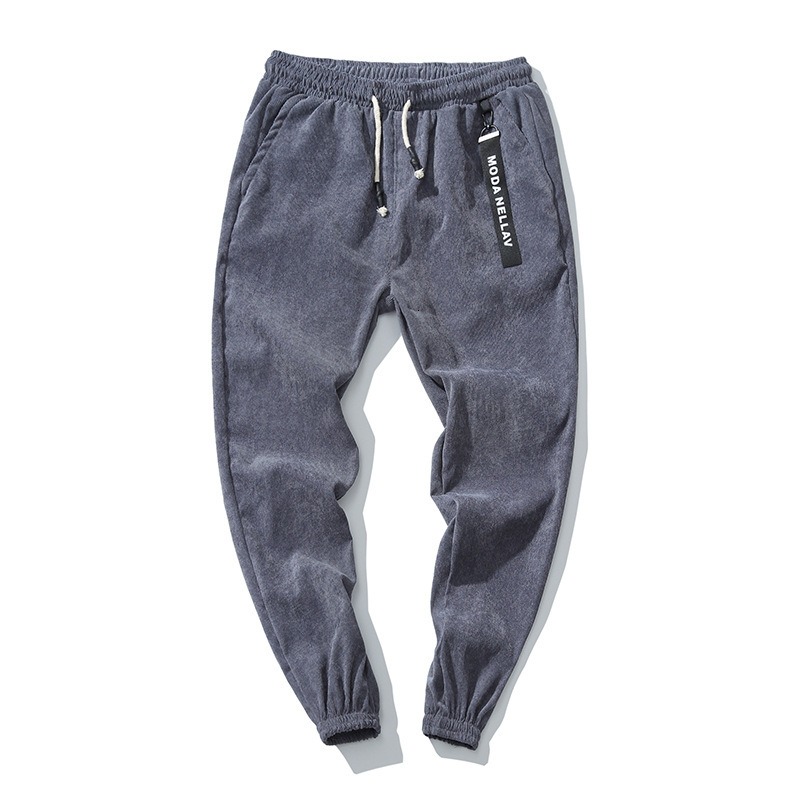 

2021 New Men's Trousers Ankle-length Simple Leisure Pockets All-match Loose Veet Harem Male Pant More Soft Size Students Pants 3qxa, Black